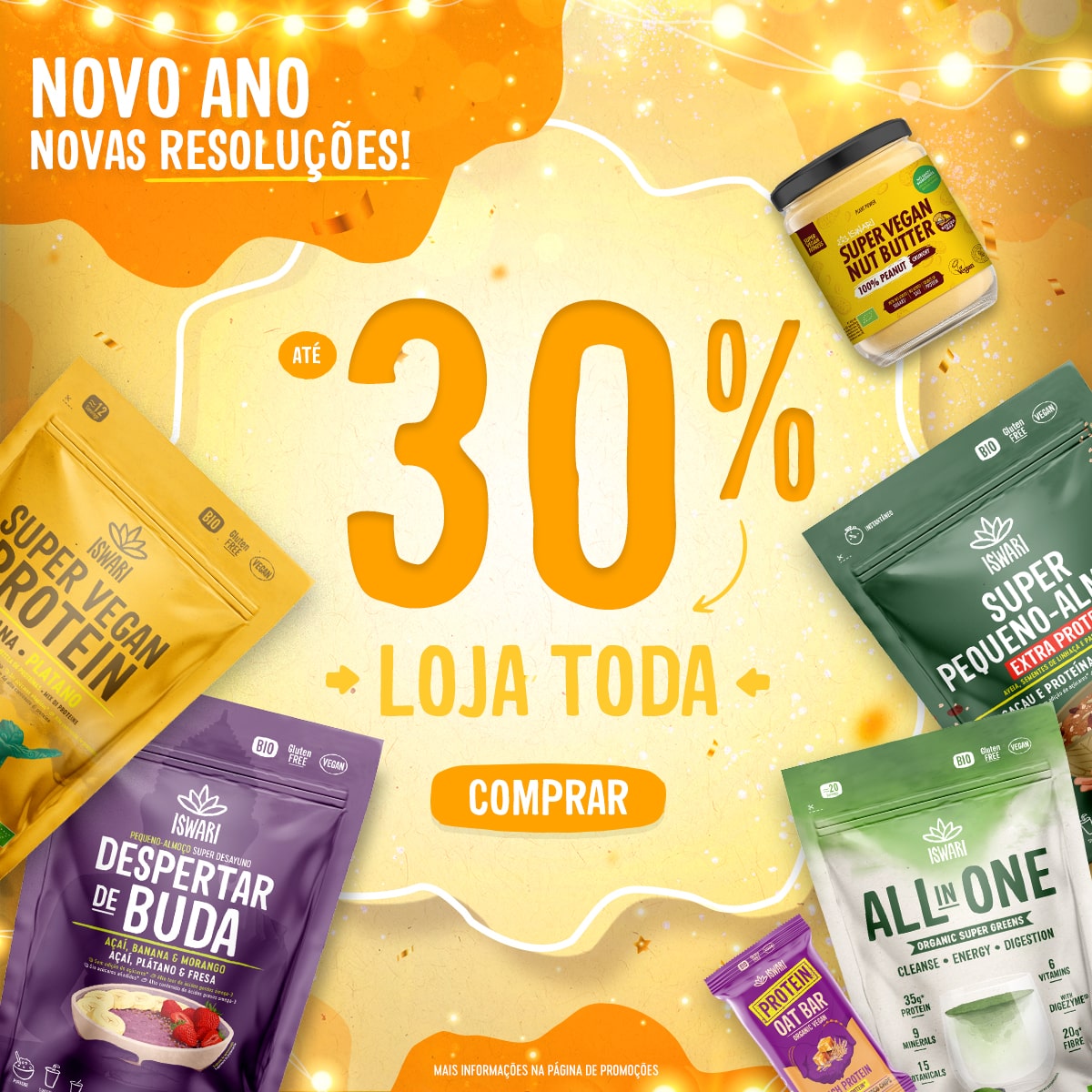 Até 30% de desconto em toda a loja